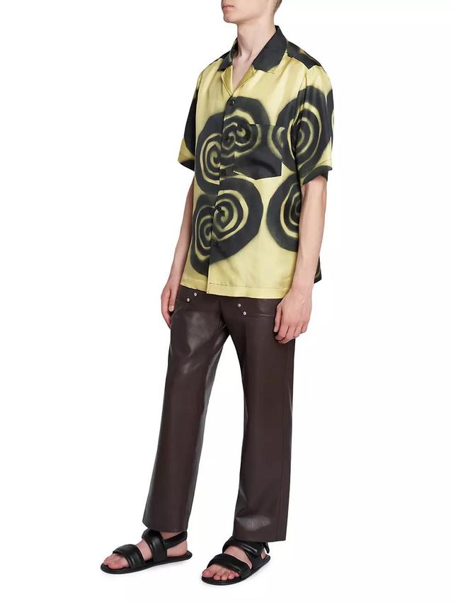 Bodil Spiral Silk Button-Front Shirt Product Image