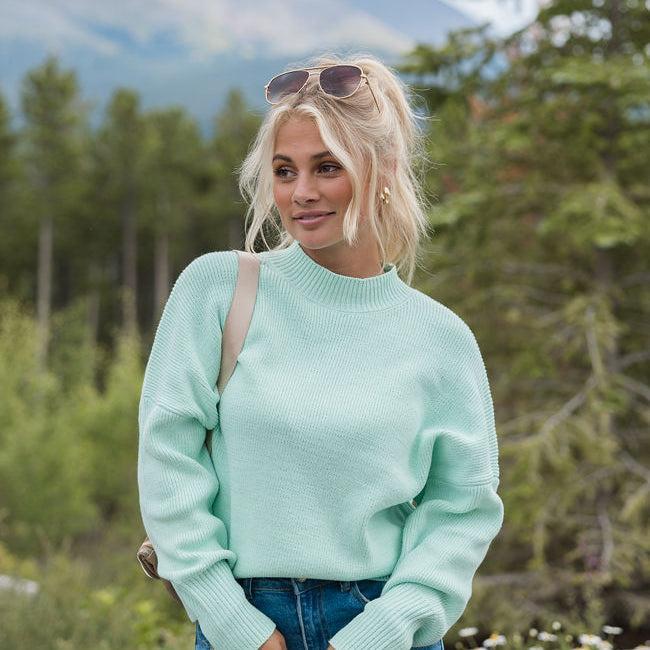 A Great Escape Mint Oversized Sweater Product Image