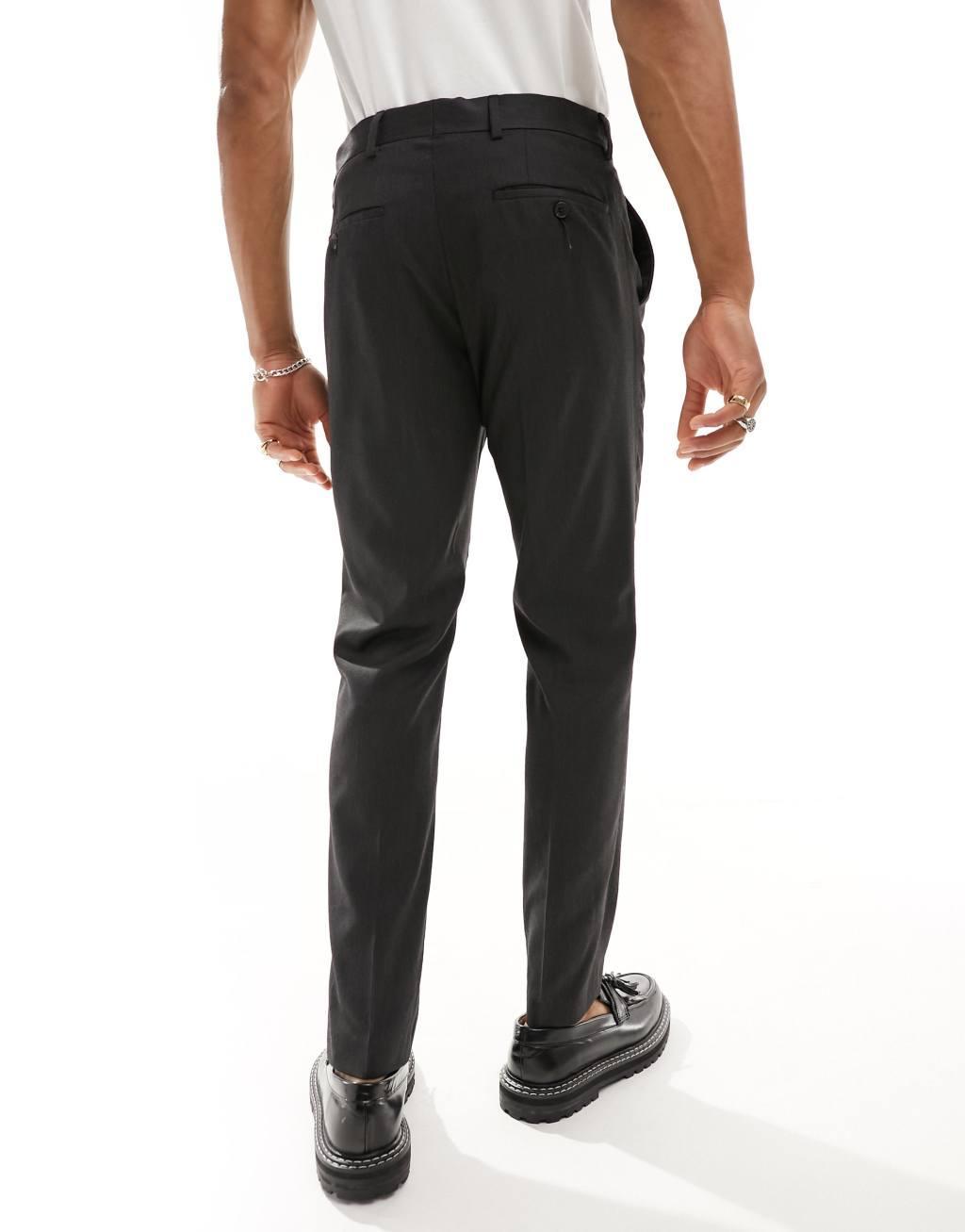 Selected Homme slim fit suit pants in gray product image