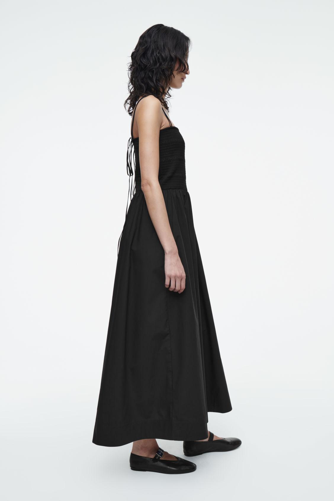 SHIRRED MIDI DRESS Product Image