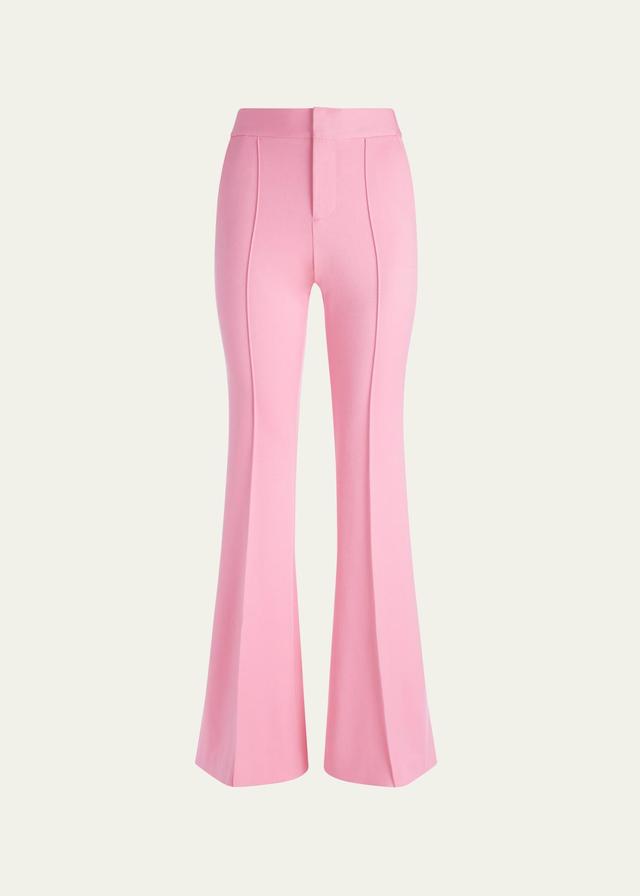 Alice and Olivia Danette Mid Rise Flare Leg Slit Pants Product Image