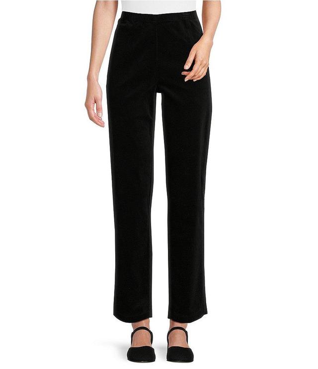 Eileen Fisher Organic Cotton Stretch Side Zip Velveteen Ankle Pants Product Image