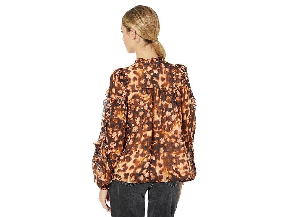 Marie Oliver Haley Blouse (Amber Speckle) Women's Clothing Product Image