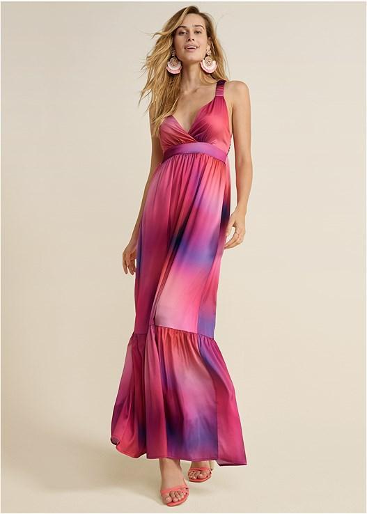 Tie-Dye Tie-Back Maxi Dress Product Image