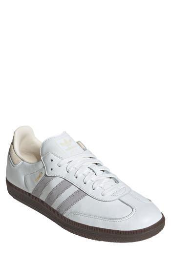 ADIDAS ORIGINALS Womens Samba Og Logo-embellished Leather Low-top Trainers Core White Grey Two Crea In Neutrals Product Image