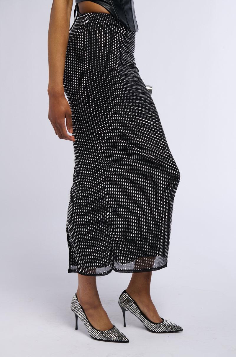 NEED THE BLING EMBELLISHED MAXI SKIRT Product Image