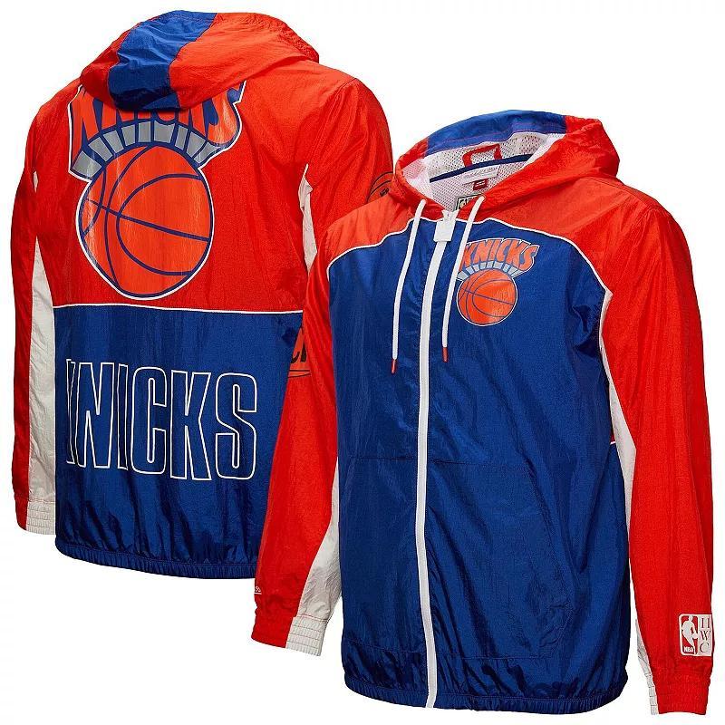 Mens Mitchell & Ness New York Knicks Hardwood Classics Big Shot Premium Full-Zip Windbreaker Jacket Product Image