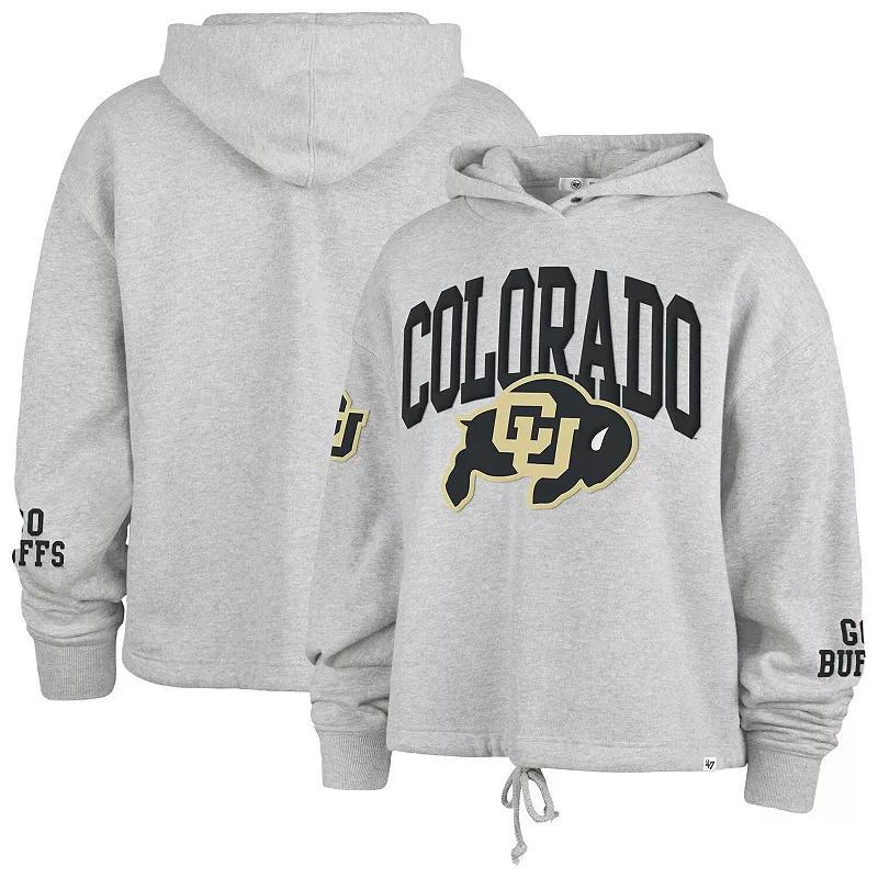 Womens 47 Heather Gray Colorado Buffaloes High Hopes Long Sleeve Cropped Hoodie product image