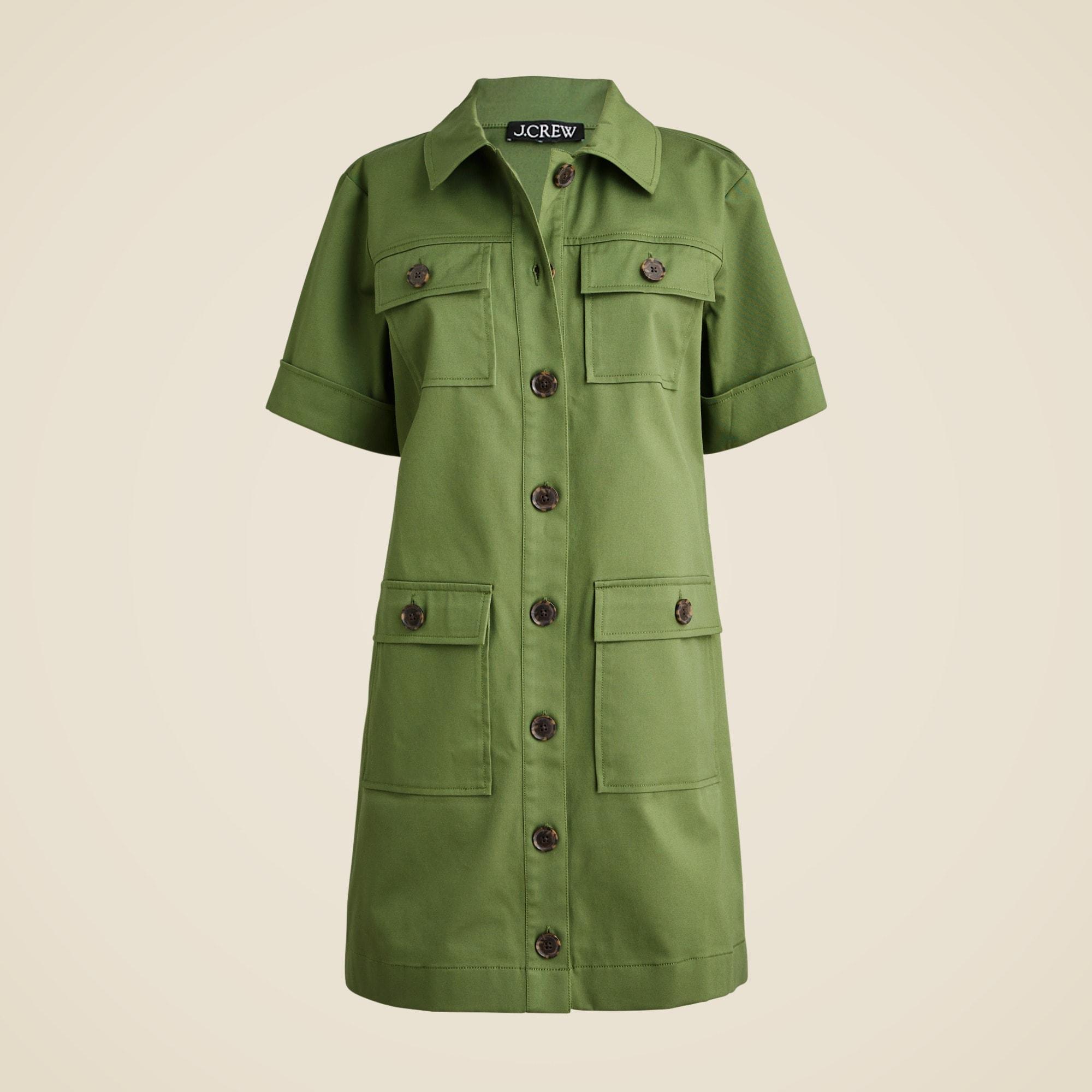 Gamine shirtdress in stretch twill Product Image