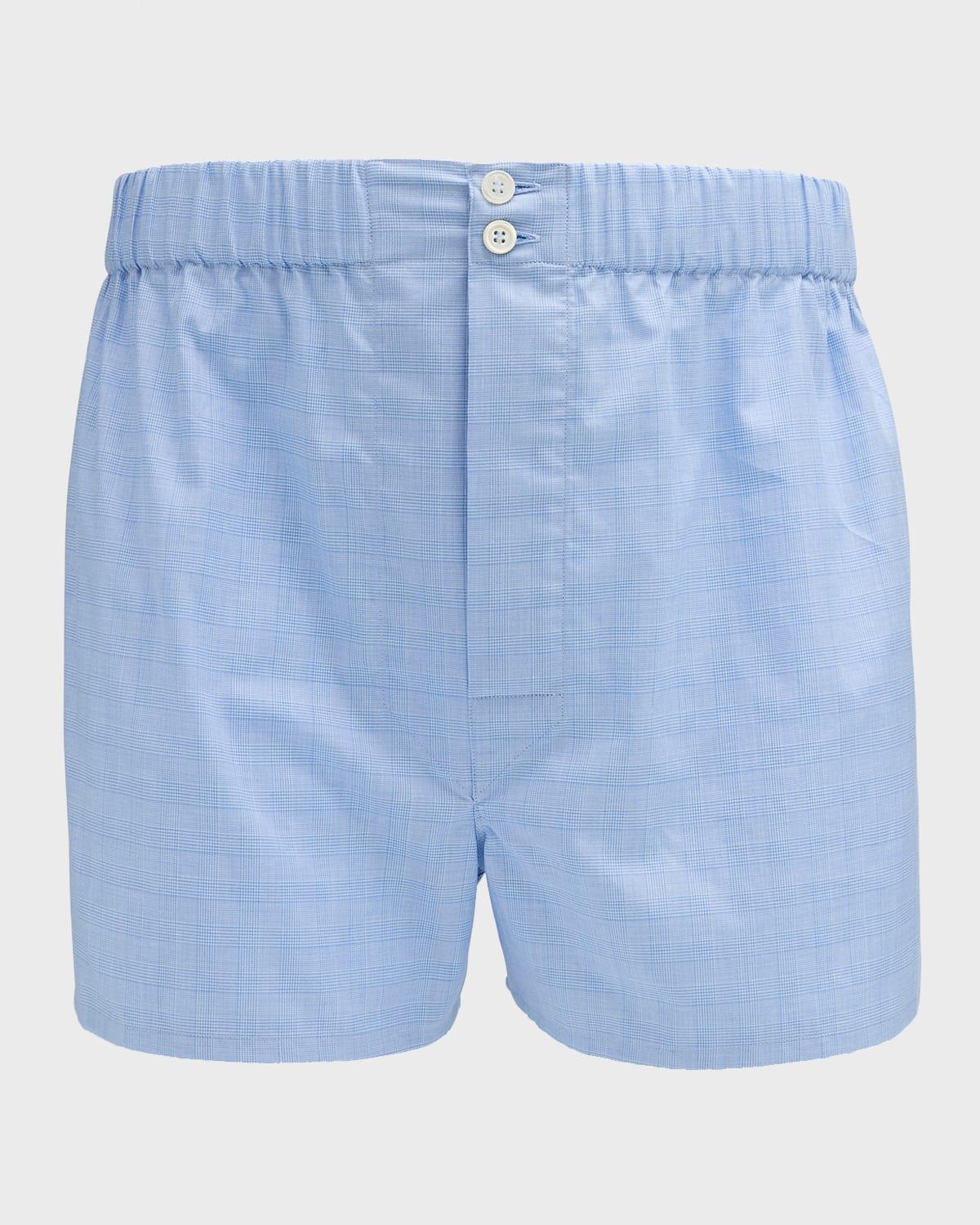 Mens Cotton Check Boxers Product Image