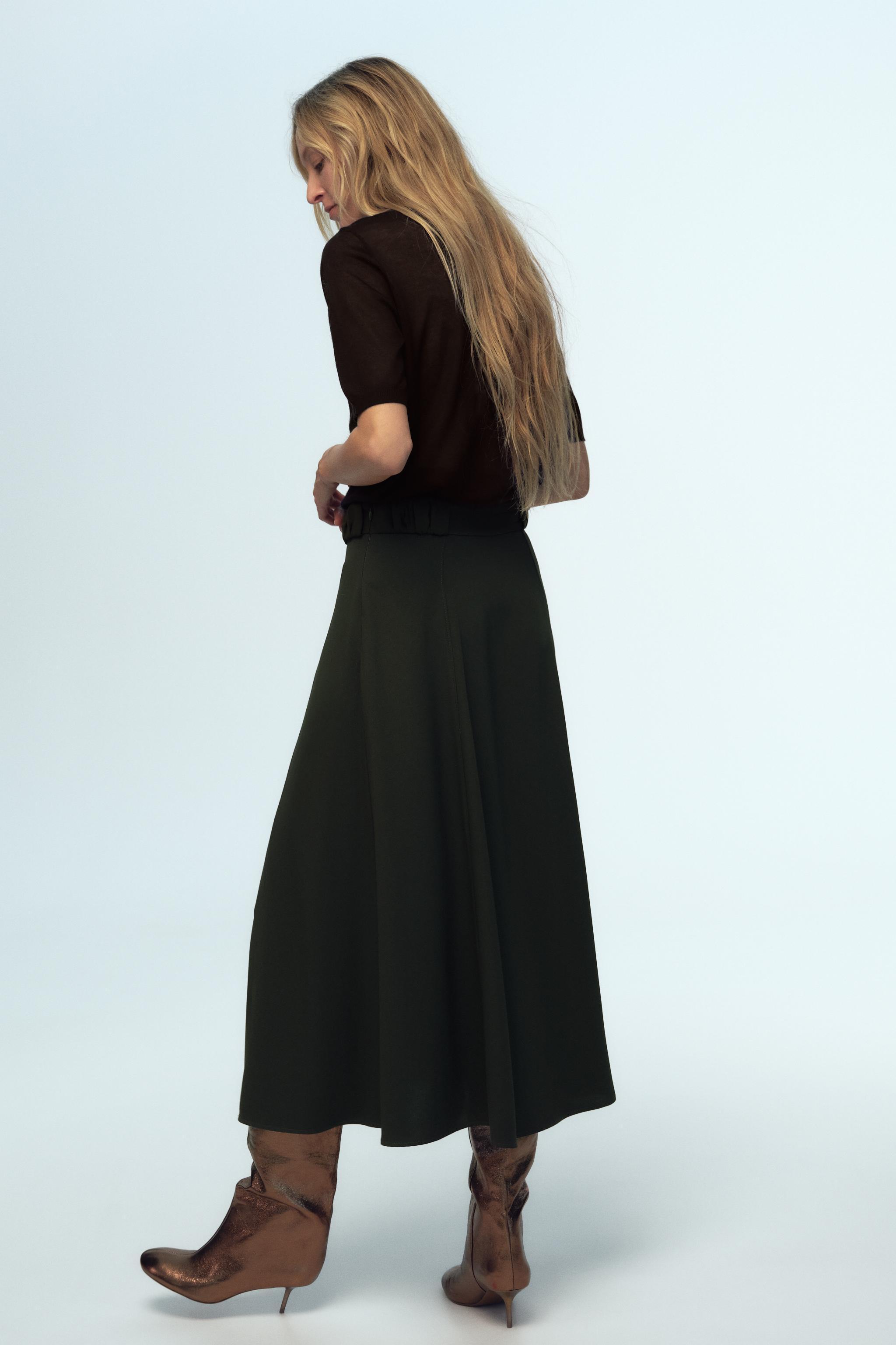 CREPE MIDI SKIRT Product Image