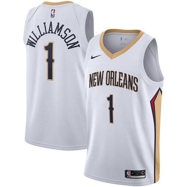 Mens Nike Zion Williamson New Orleans Pelicans 2019/2020 Swingman Jersey - Association Edition Product Image