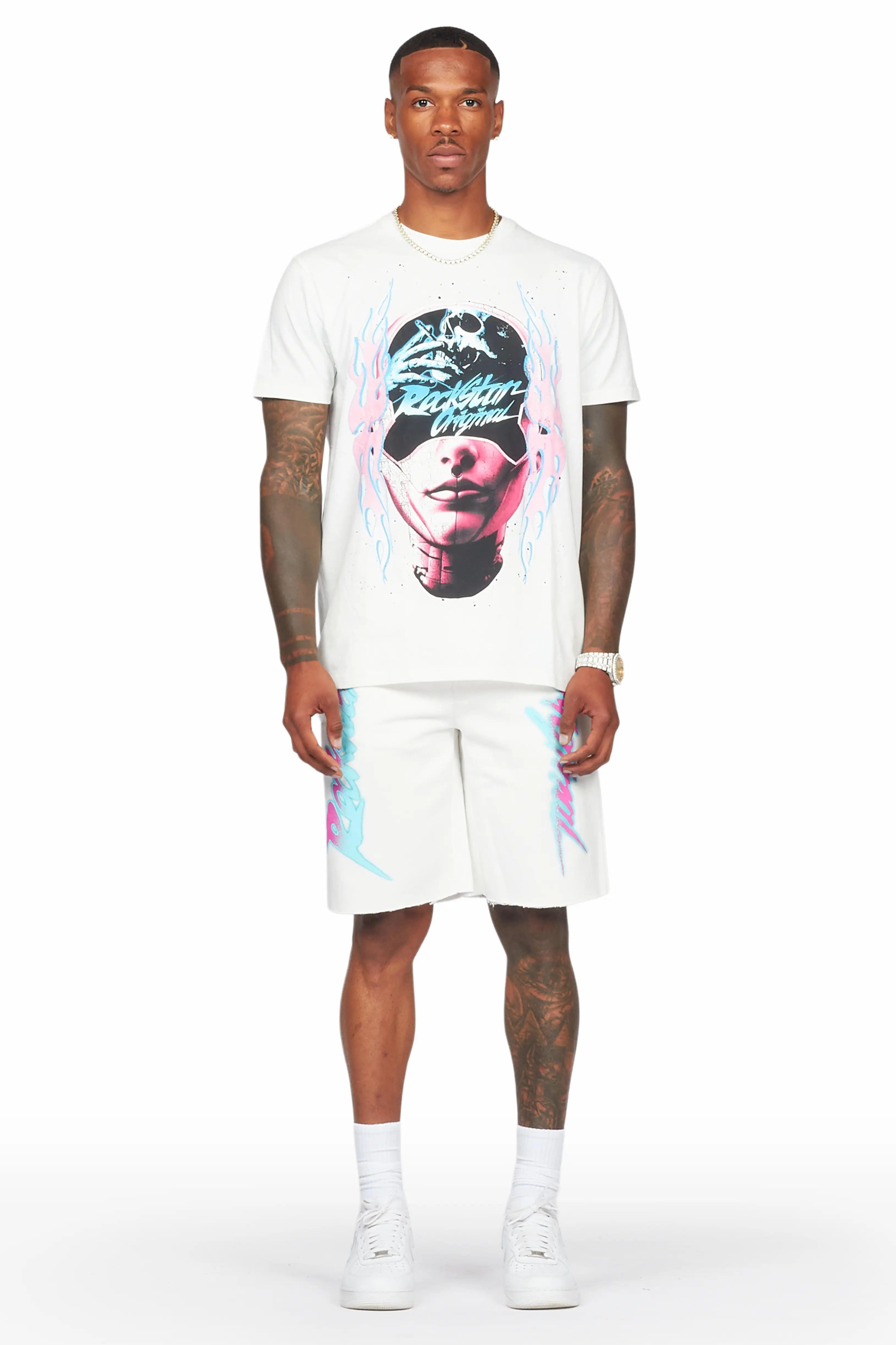 Oberon White T-Shirt/Short Set Male Product Image