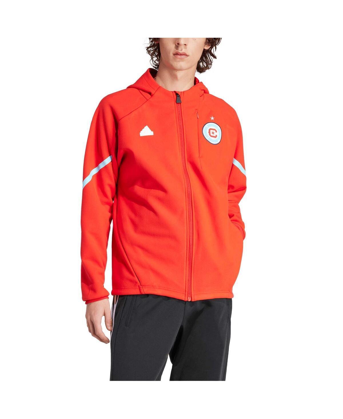 Mens adidas Red Chicago Fire 2024 Anthem Travel Full-Zip Jacket Product Image