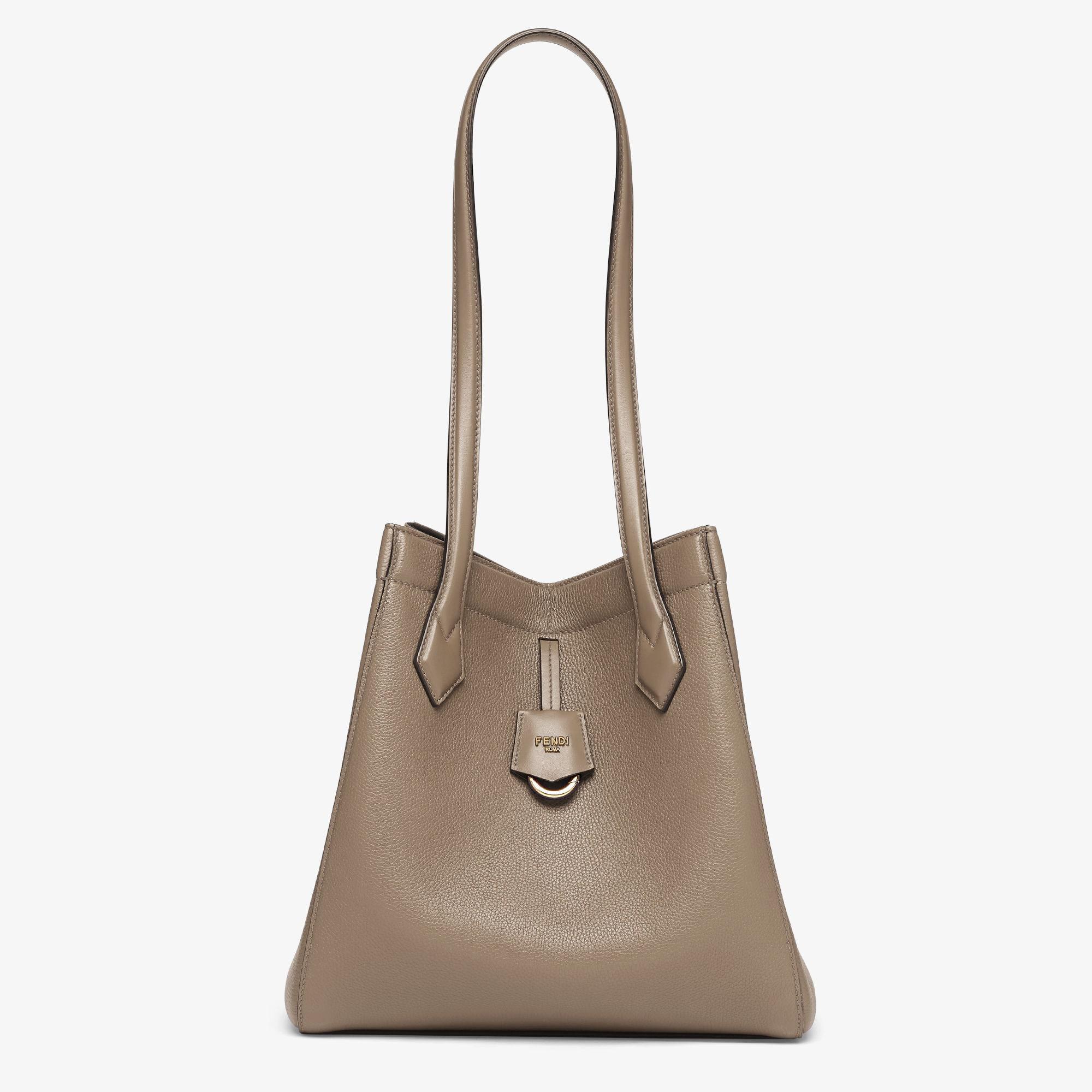 Fendi Origami MediumDove gray leather bag that can be transformed Product Image