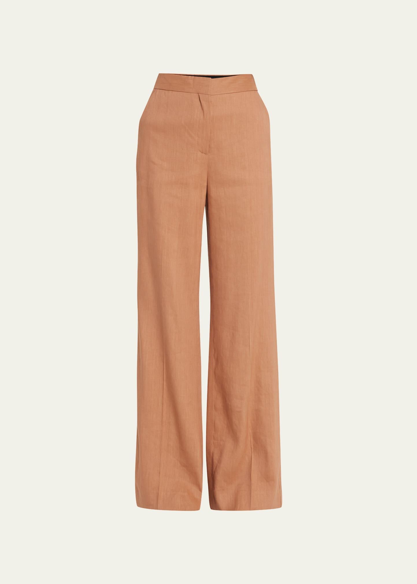 Oona Wide-Leg Linen-Blend Pants Product Image