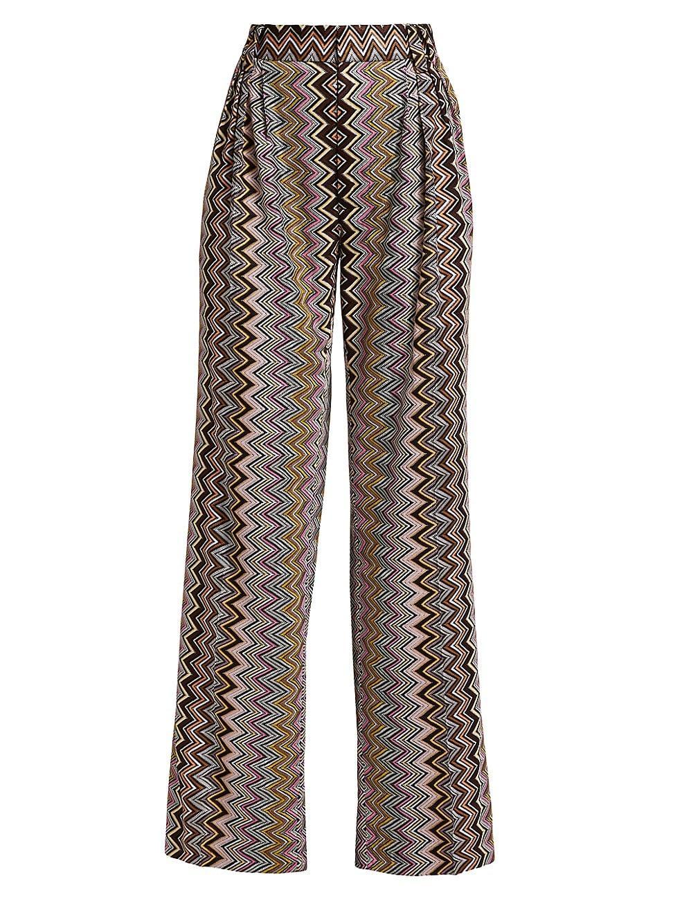 Womens Zigzag Straight-Leg Pants Product Image