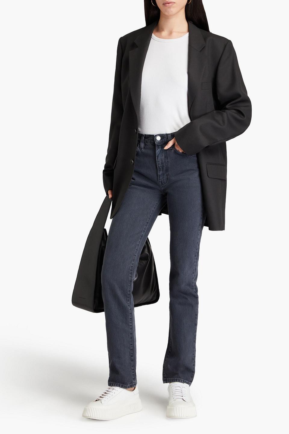 TOTÊME High-rise Straight-leg Jeans In Black Product Image