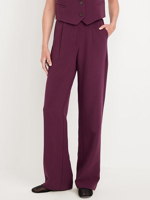 Extra High-Waisted Taylor Wide-Leg Trouser Pants Product Image