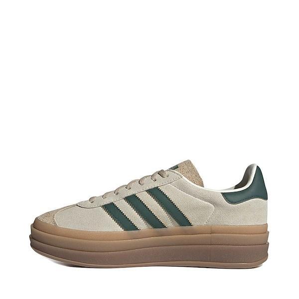 Womens adidas Gazelle Bold Athletic Shoe - Cream / Green Product Image