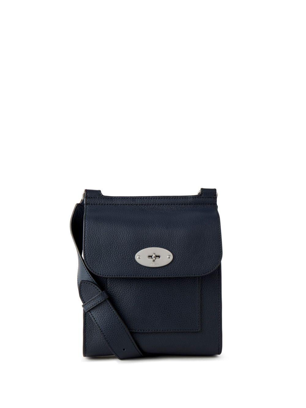 MULBERRY Small Antony Leather Shoulder Bag In Blue Product Image