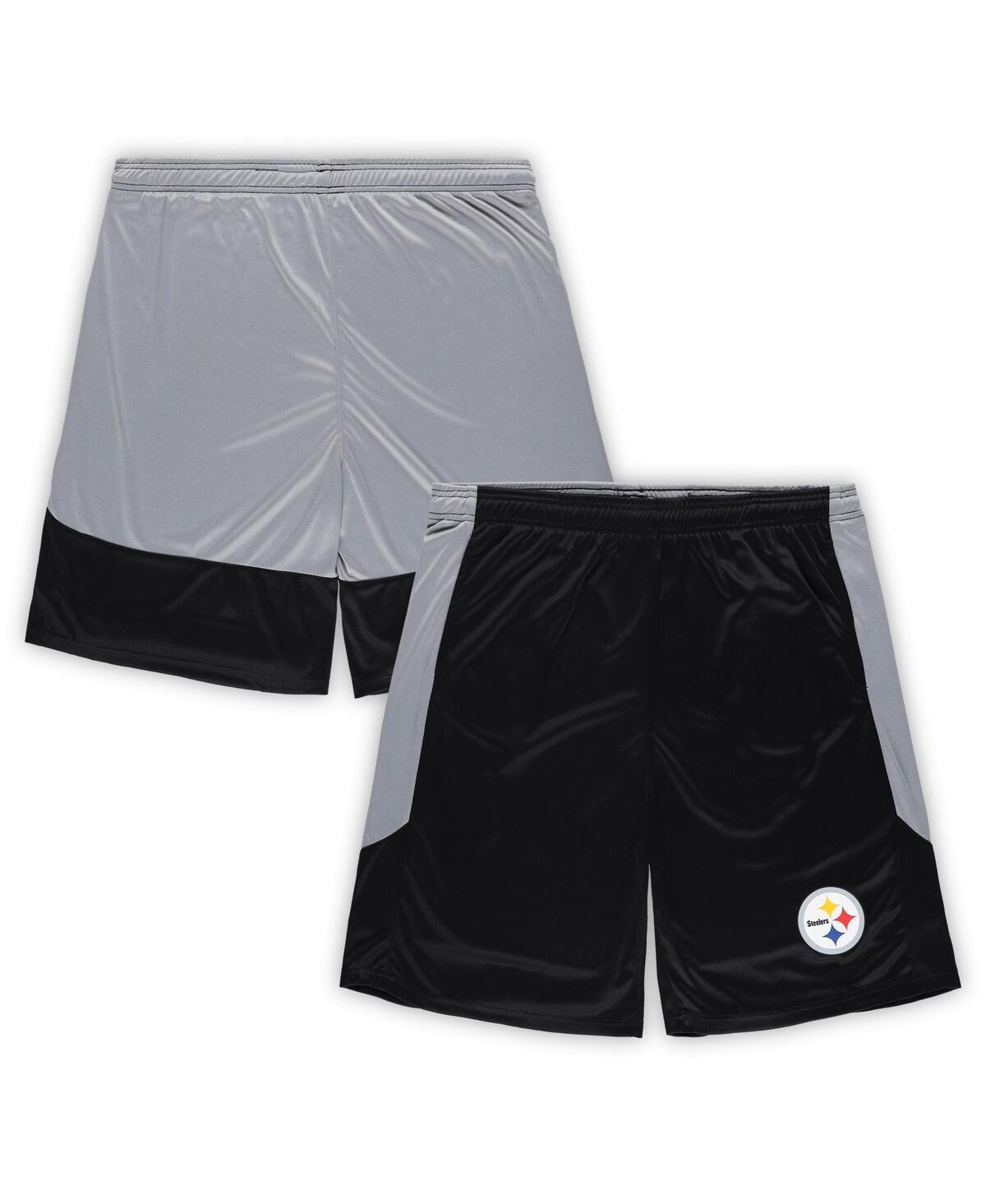 Mens Fanatics Black Pittsburgh Steelers Big and Tall Team Logo Shorts Product Image