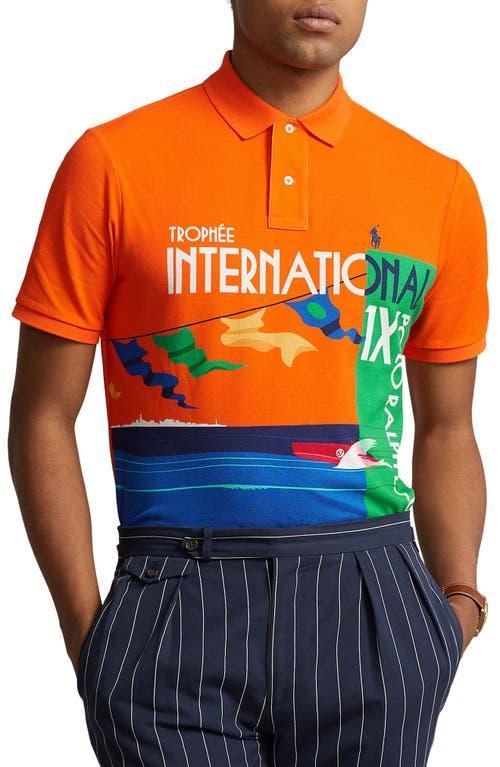 Polo Ralph Lauren Classic-Fit Graphic Short Sleeve Mesh Polo Shirt Product Image