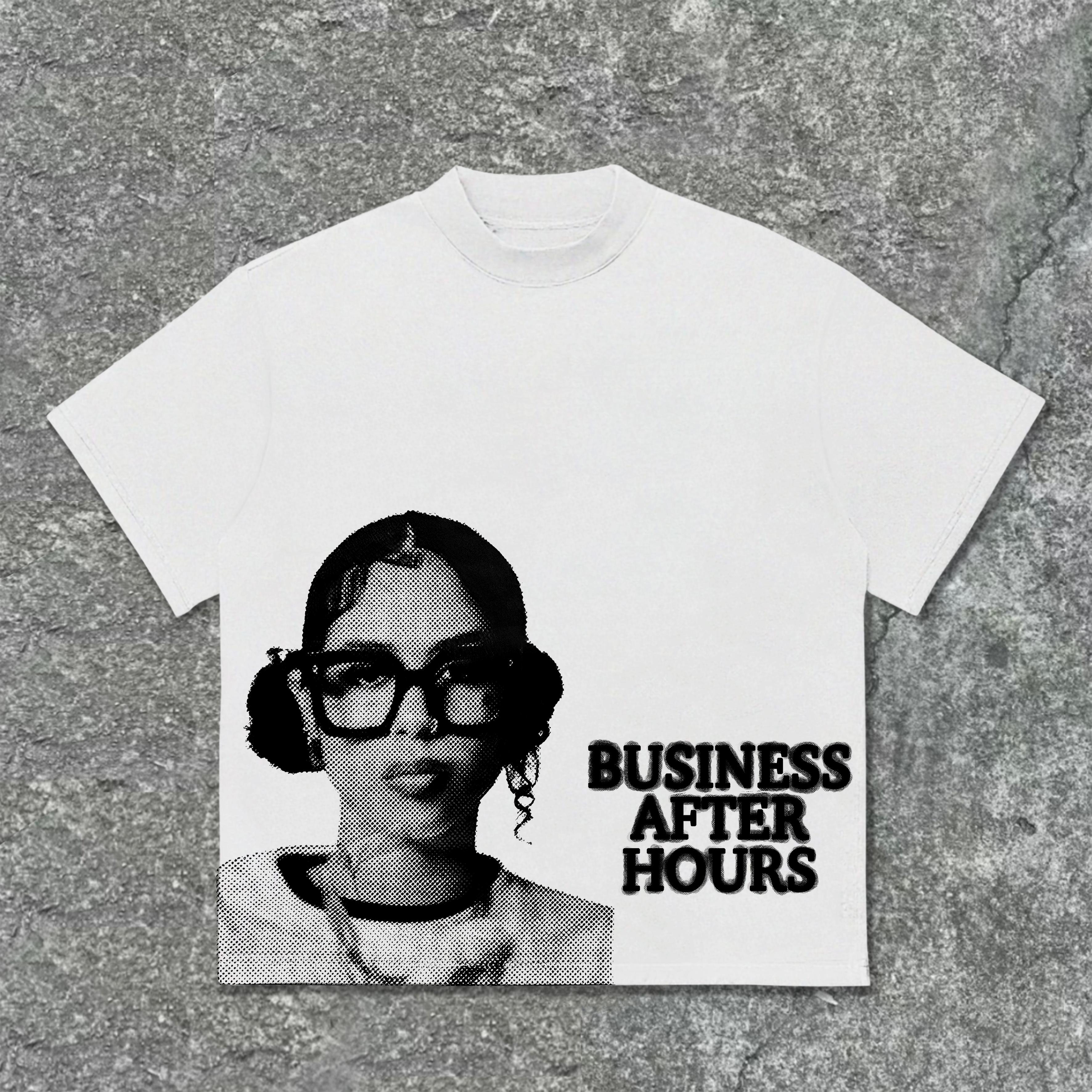 Street Business After Hours Graphics Casual Short Sleeve T-Shirt Product Image