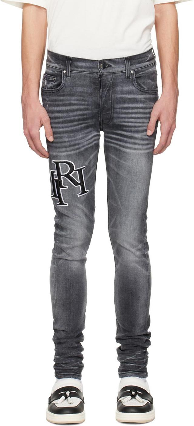 Black Staggered Jeans In Faded Black Product Image