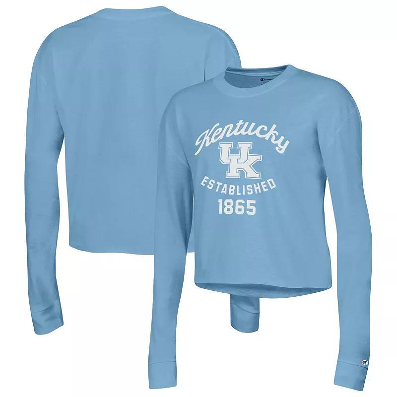 Womens Champion Kentucky Wildcats Boyfriend Cropped Long Sleeve T-Shirt Product Image