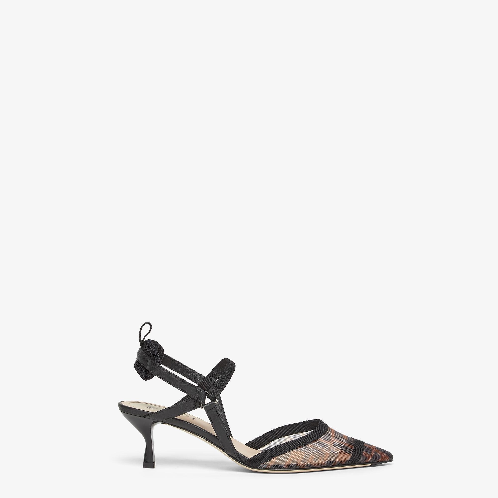 Colibrì LiteBrown FF mesh medium-heeled slingbacks Product Image