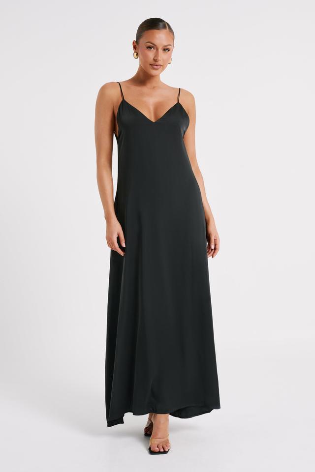 Beatrice Flowy Maxi Dress - Black Product Image