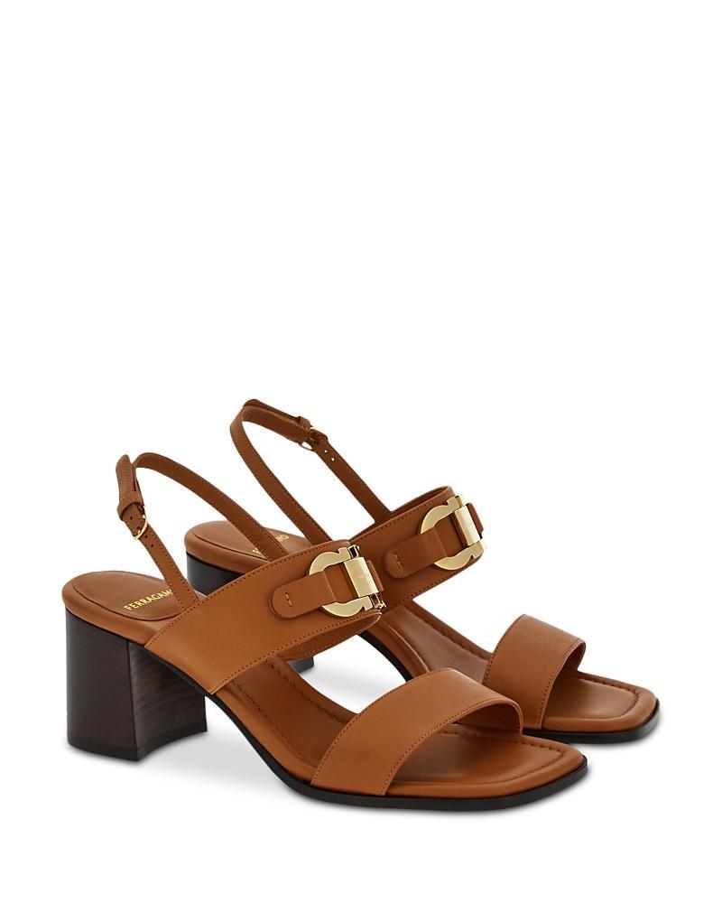 Ferragamo Womens Lou Gancini Block Heel Sandals Product Image