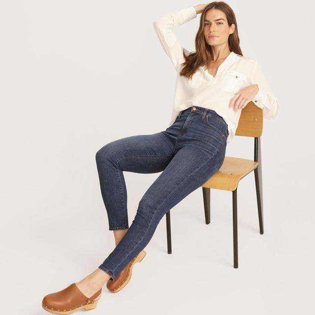 Petite curvy toothpick jean in Dryden wash Product Image