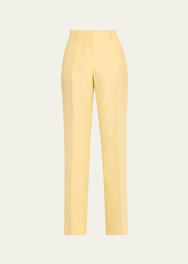 Lafayette 148 New York Gates Floral Linen Blend Pants Product Image