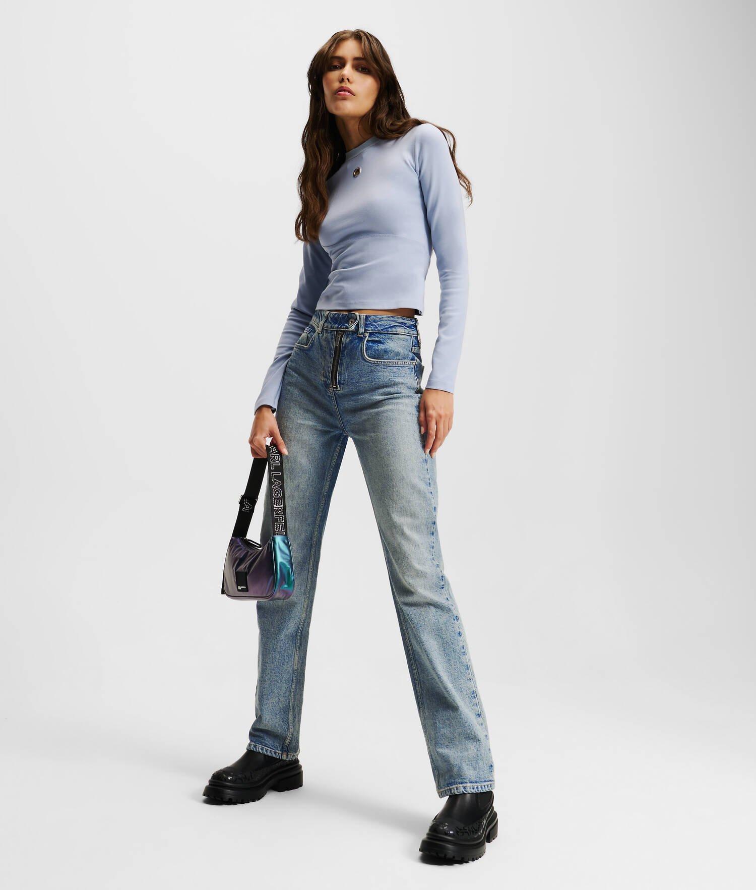 KLJ HIGH-RISE ZIP-FLY STRAIGHT JEANS Product Image