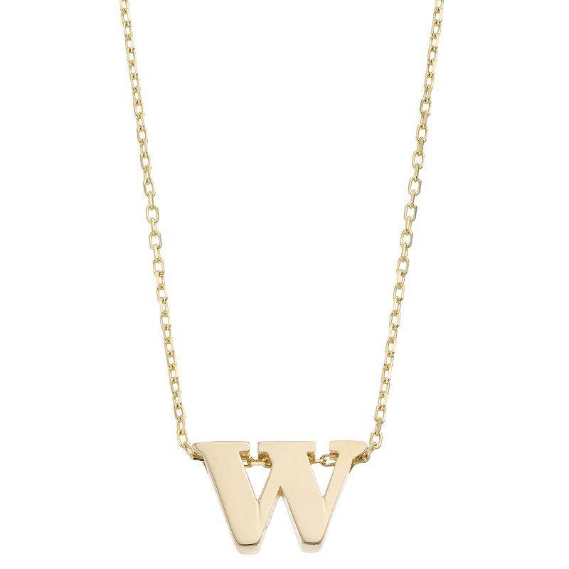 Au Naturale 14k Gold Initial Pendant Necklace, Womens Product Image