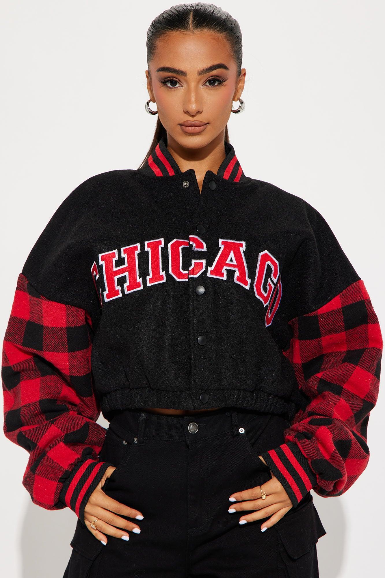 Chicago Vibe Varsity Jacket - Black/combo Product Image