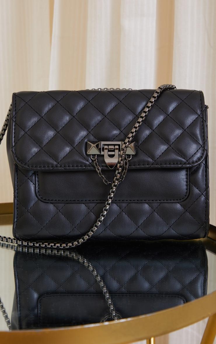 Black Diamond Quilted Cross Body Bag Product Image