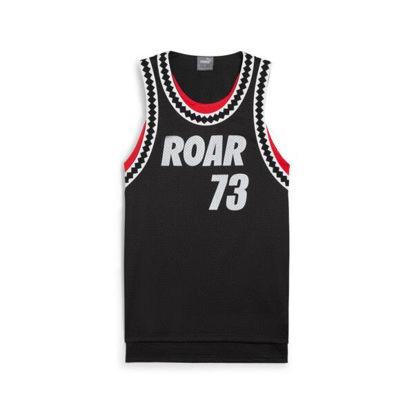 PUMA Media Day Men's Basketball Jersey in Black/For All Time Red Product Image