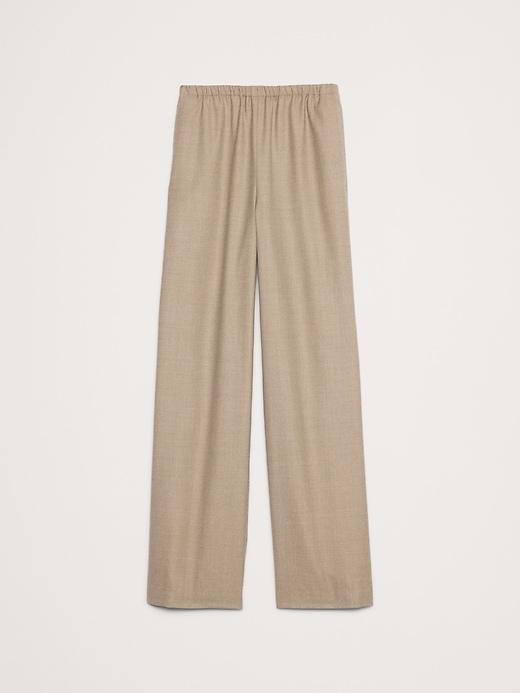 Wool Flannel Pull-On Wide-Leg Pant Product Image