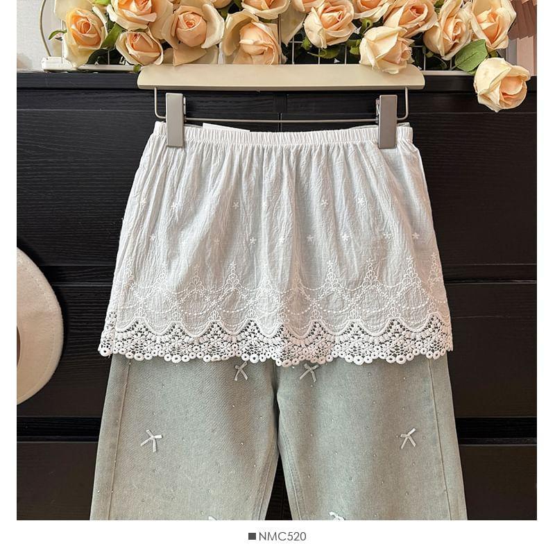 Lace Cover-Up Skirt Product Image