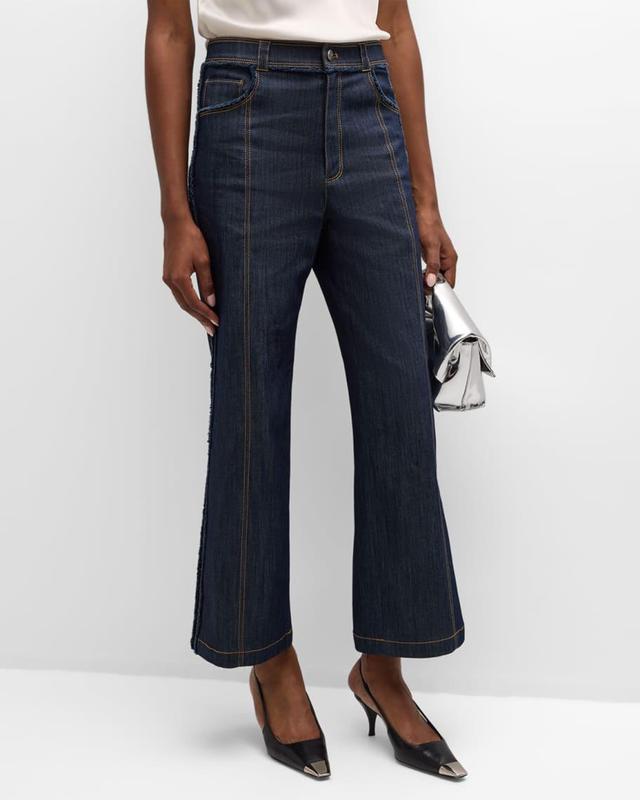 Francine Cropped Bootcut Denim Pants Product Image