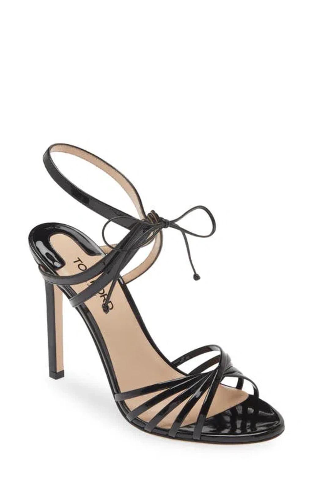 TOM FORD 105mm Angelica Patent Leather Sandals In Black Product Image