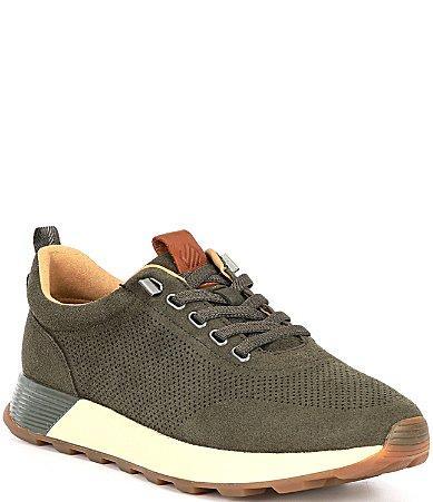 Johnston  Murphy Mens Kinnon Perforated Suede Jogger Sneakers Product Image