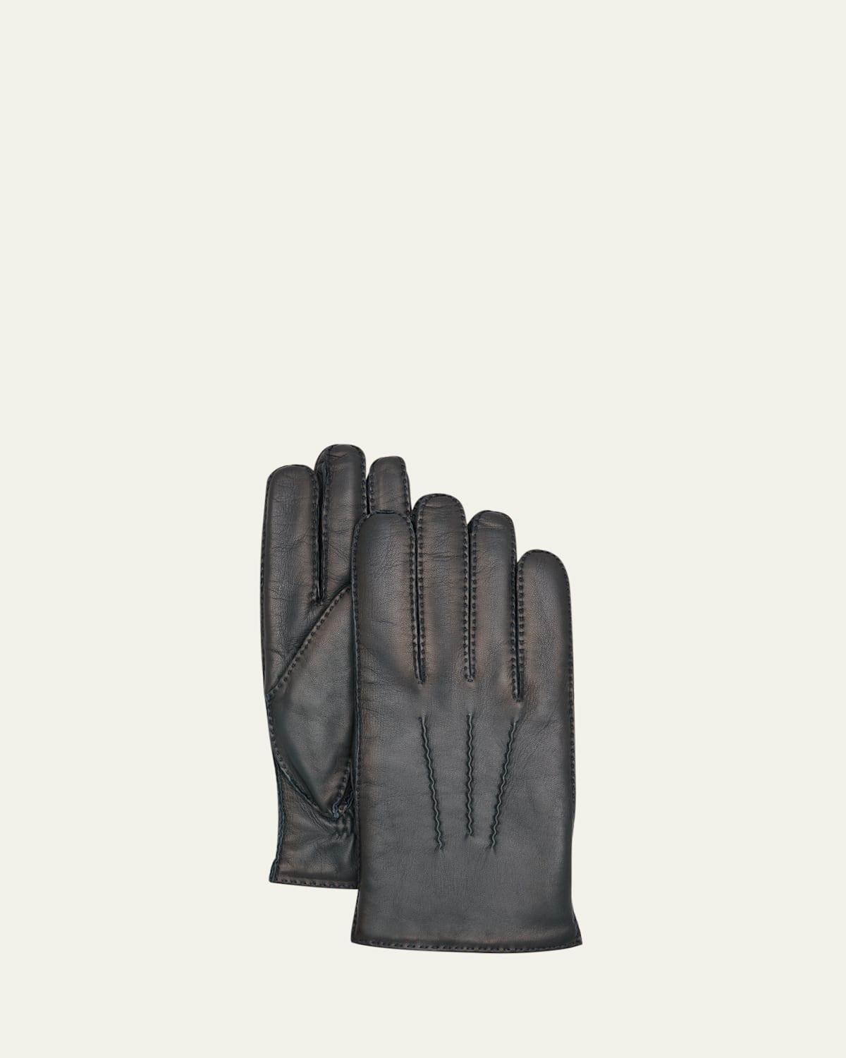 Mens Patina Leather Gloves Product Image