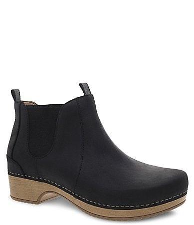 Dansko Becka Leather Clog Chelsea Booties Product Image