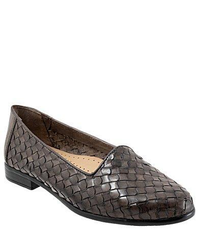 Trotters Lizette Leather Woven Loafers Product Image