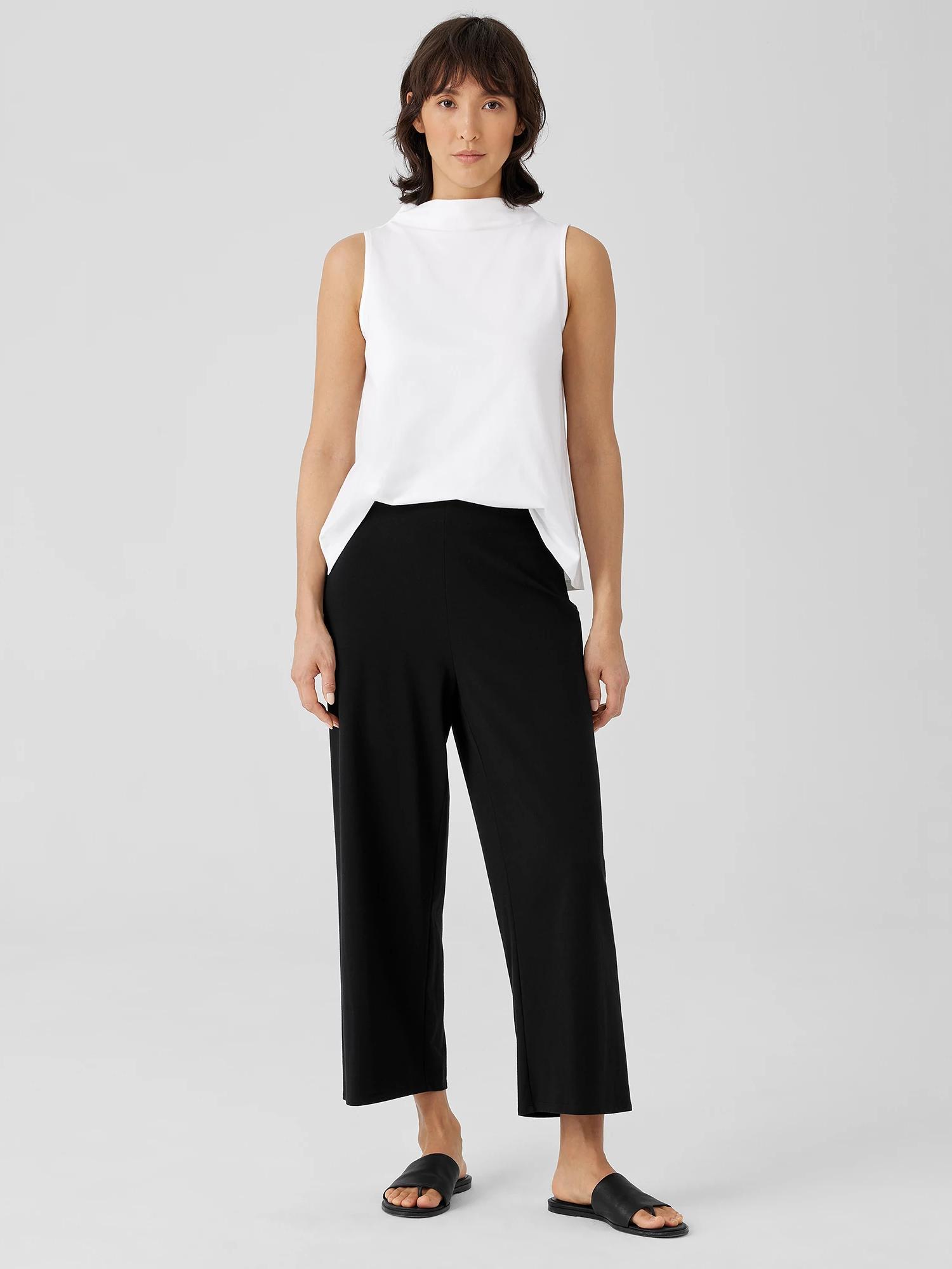 EILEEN FISHER Traceable Cotton Jersey Straight Pantfemale Product Image