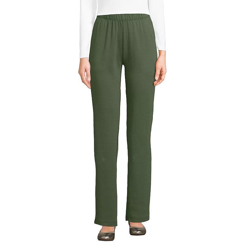 Womens Lands End Sport Knit High Waist Pants Product Image